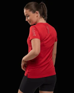 Bïelve Active Tee W High Risk Red
