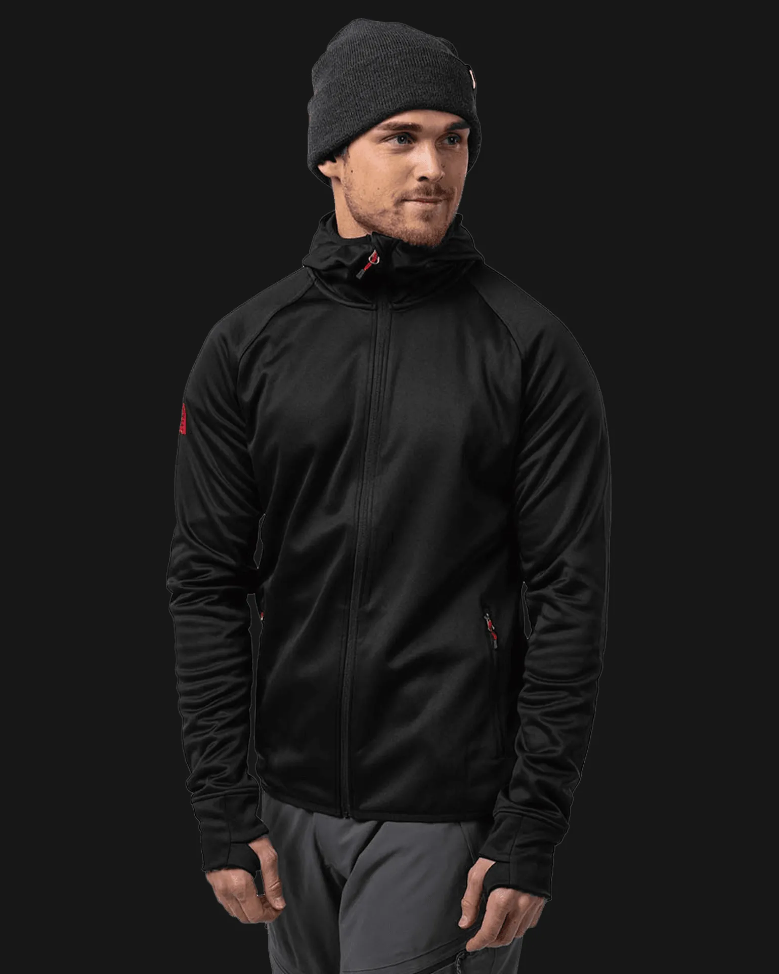 Habllek Fleece Hood M Deep Black