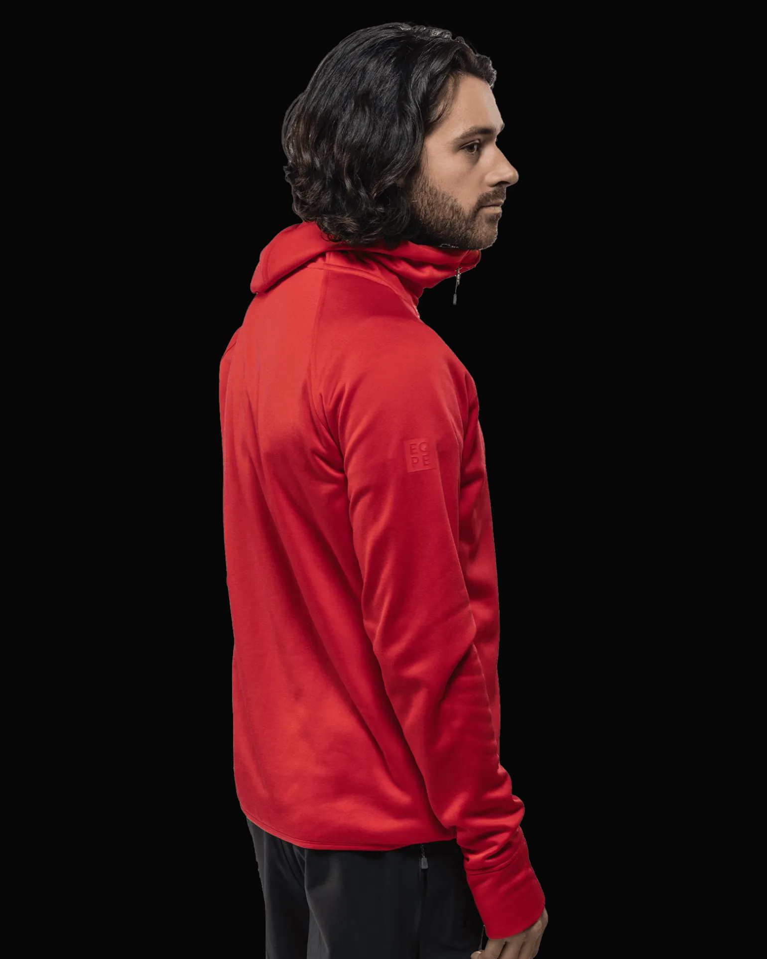 Habllek Fleece Hood M Fiery Orange Melange