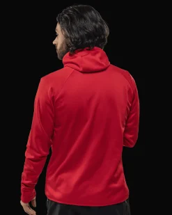 Habllek Fleece Hood M Fiery Orange Melange