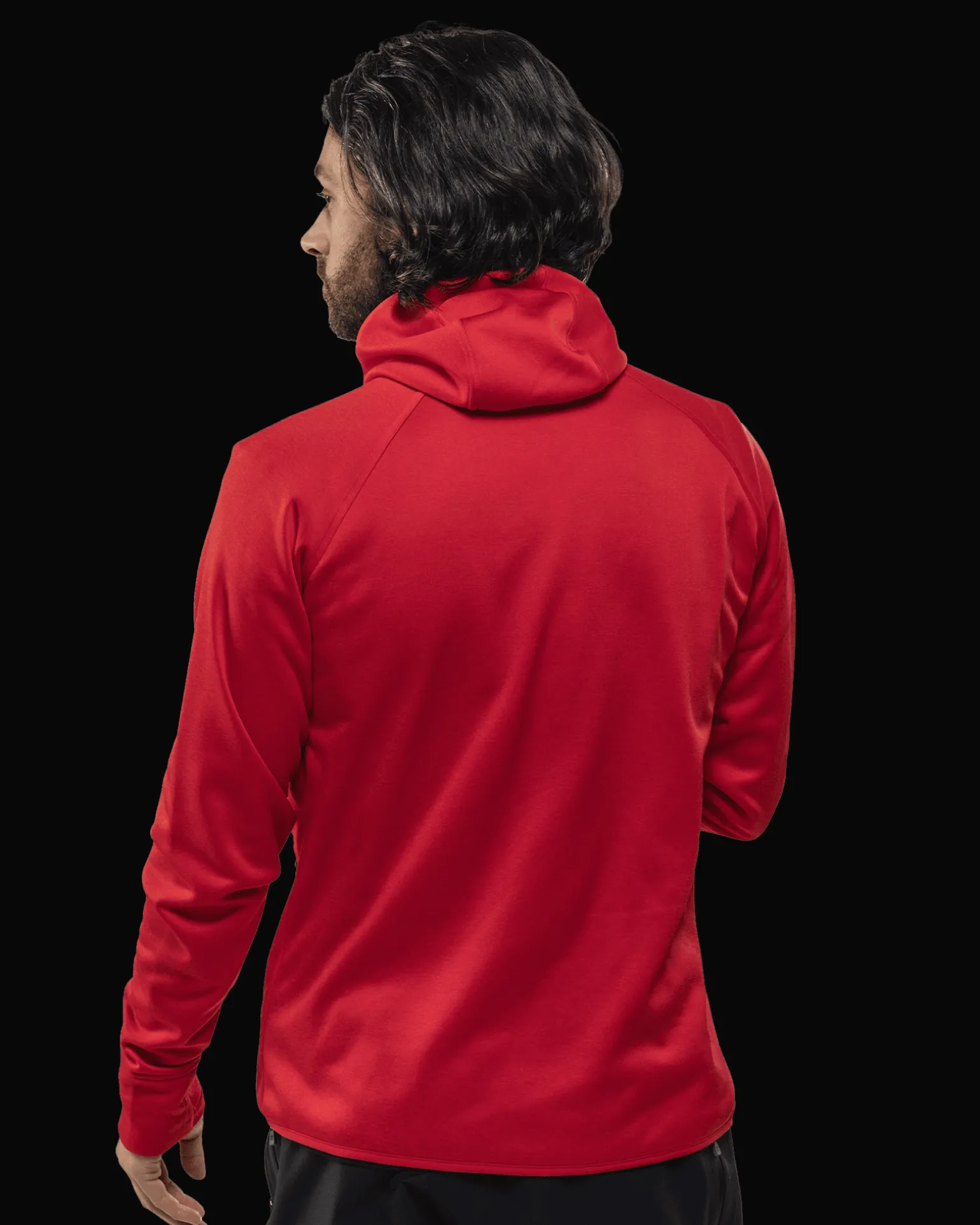 Habllek Fleece Hood M Fiery Orange Melange