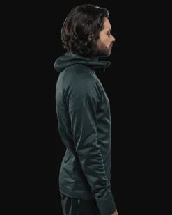 Habllek Fleece Hood M Forest Green Melange