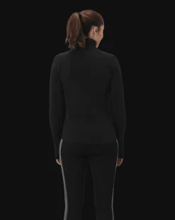 Haze Warm Wool 1/2 Zip W Deep Black