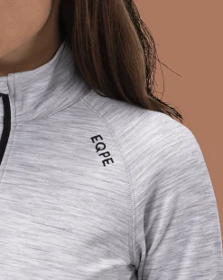 Haze Warm Wool 1/2 Zip W Grey Melange