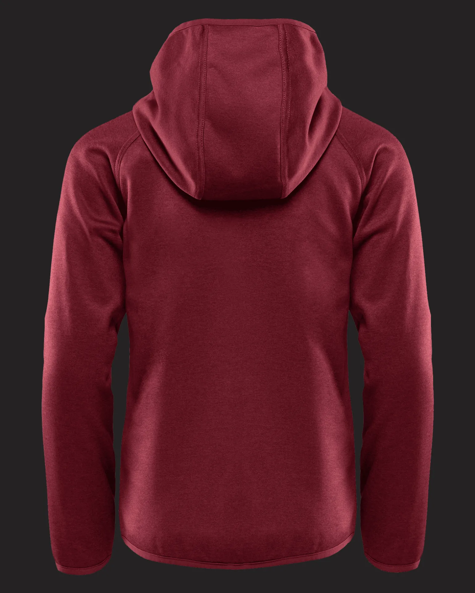Qanuk Fleece Hood JR Cabernet Melange