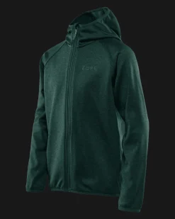 Qanuk Fleece Hood JR Forest Green Melange