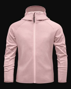 Qanuk Fleece Hood JR Pale Rose Melange