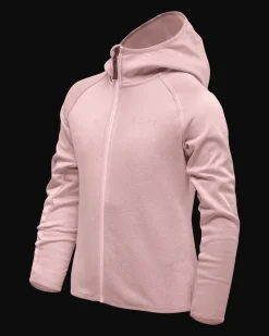 Qanuk Fleece Hood JR Pale Rose Melange